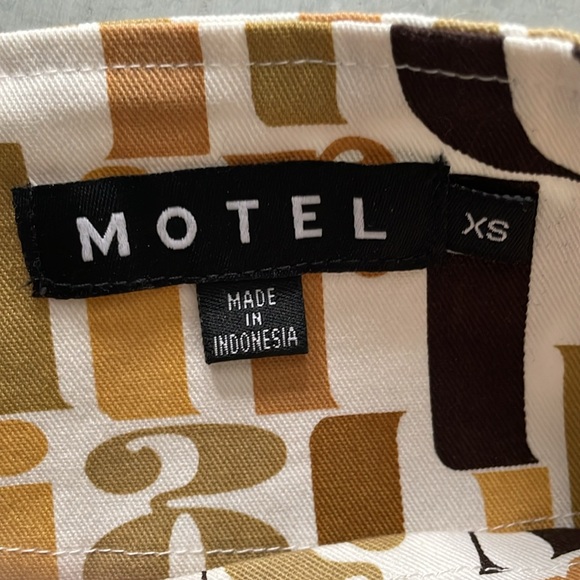 Motel Ima Mini Skirt In Cowgirl - XS Cream/Tan - Picture 11 of 16